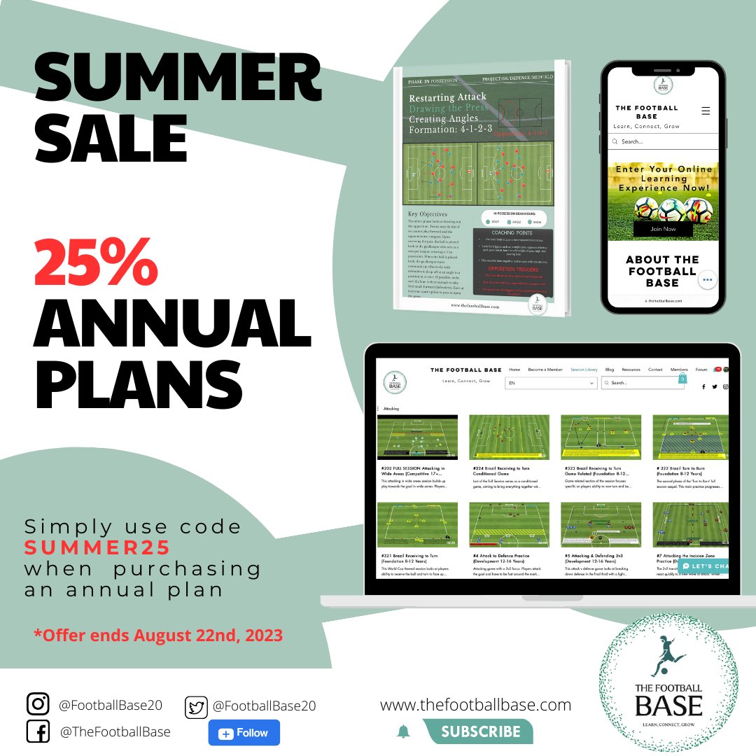 ❗️Summer Sale has Arrived❗️⚽️

Don’t Miss Out!

Looking for a new way to enhance your coaching sessions this season?

Then you must take advantage of our best sale yet ⬇️⬇️⬇️

🏷 - 25% OFF 

Click the link in our Bio!