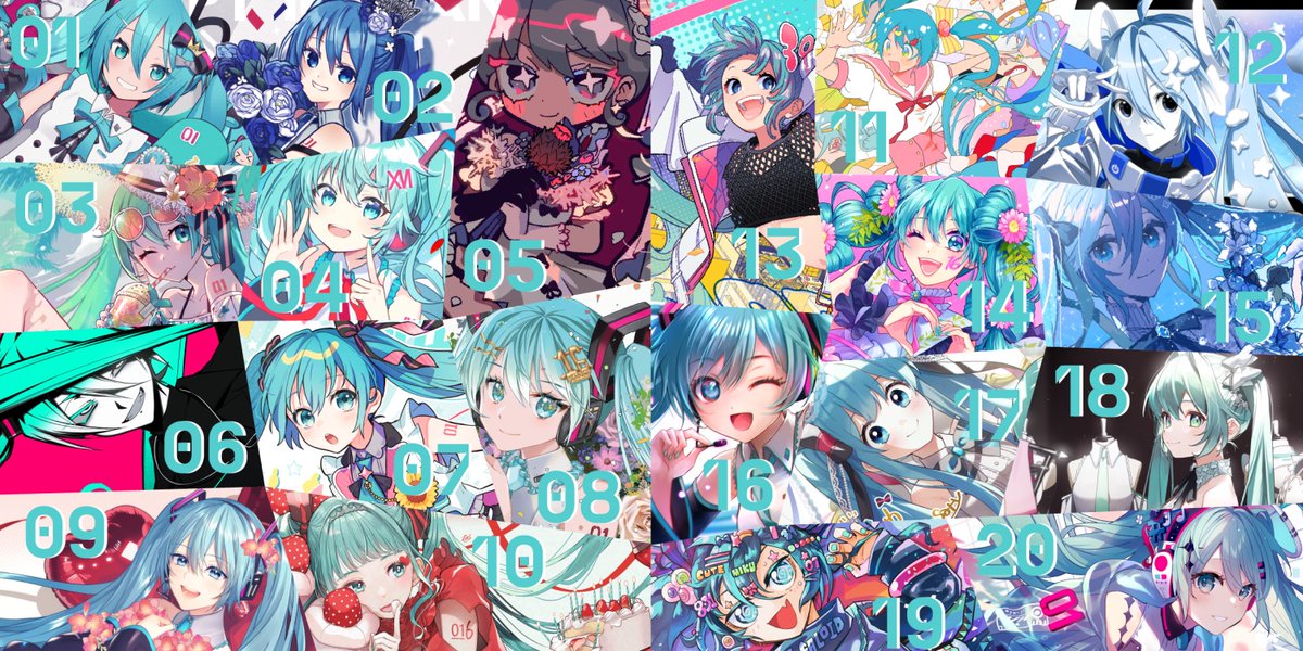 初音ミク「C102はさいねさんと初音ミク16周年記念本を頒布いたします!当たれるツテを全て」|りゅうせーのイラスト