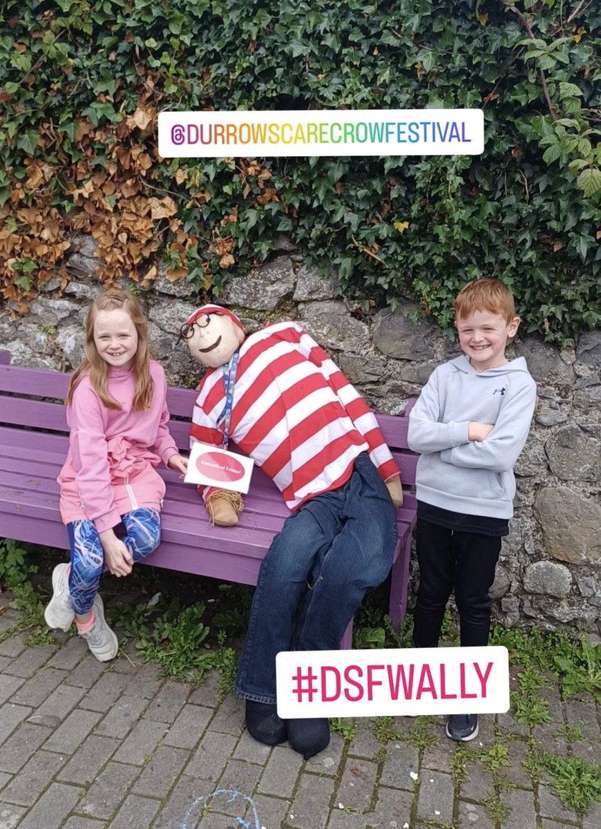 Congratulations to Deirdre McNamee who won yesterday’s online Where’s Wally competition, by finding Wally, and tagging her photo #dsfwally! 👏🎉

New competition today, so what are you waiting for? Go find Wally 🔎

#durrowscarecrowfestival #dsf23