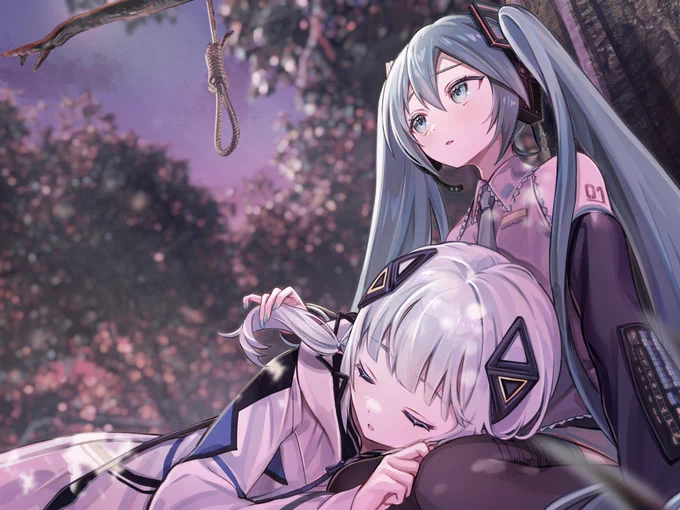 拝啓、死にたがりの僕ら/ くもり feat.初音ミク&可不   イラストを描かせていただきました! ボカコレ2023夏ルーキー参加作品です!