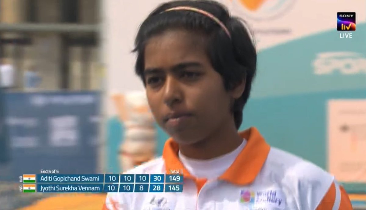 Twilightsaga_55's tweet image. Aditi Gopichand Swami&apos;s Dominance  💥💥 

In the second semi-final, Aditi 🇮🇳 defeated Surekha 🇮🇳 and entered the finals 

Aditi Swamy       - 149 
Jyothi Surekha  -  145 

#WorldArcheryChampionships #WorldArchery #CompoundArchery
#AditiGopichandSwamy
#JyothiSurekhaVennam