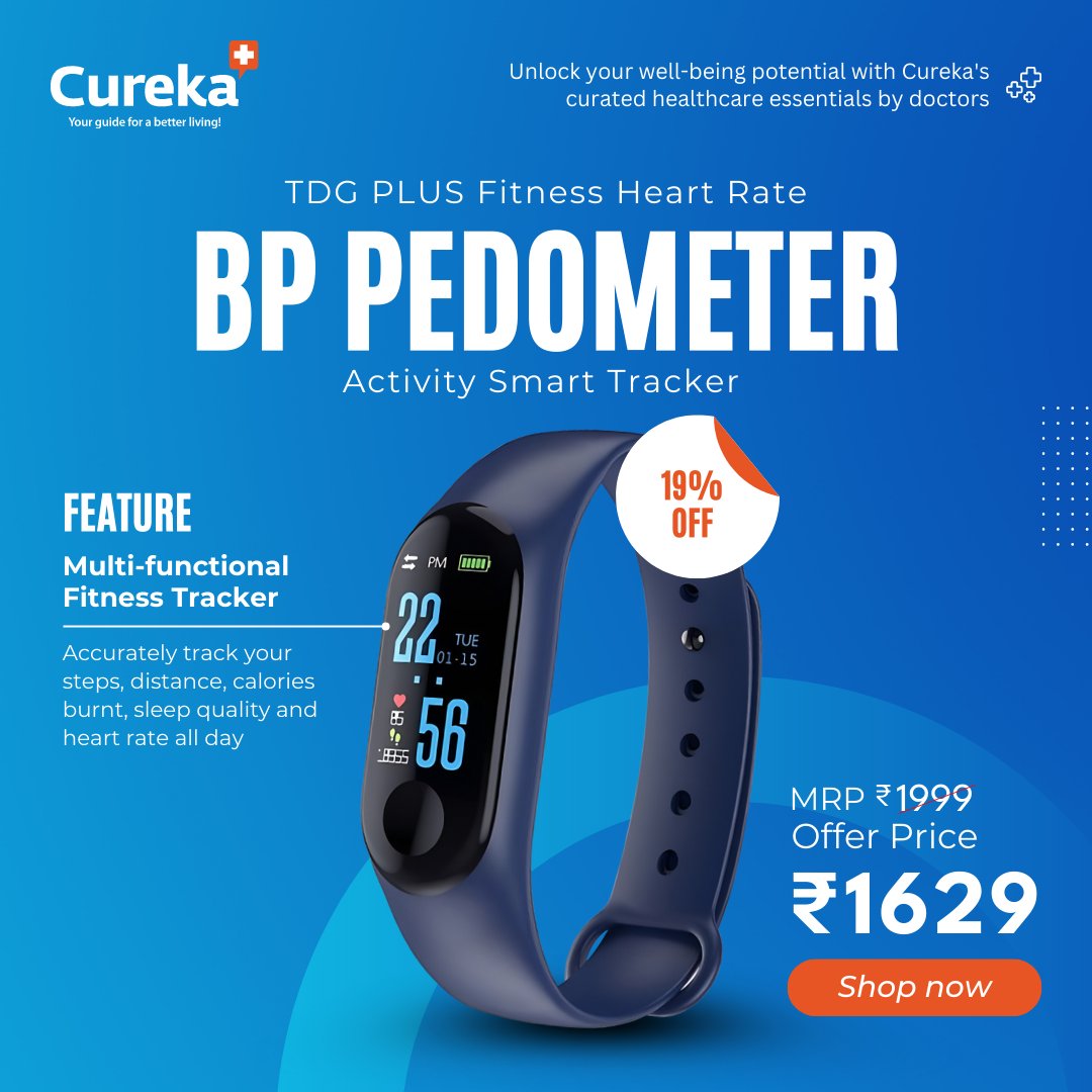 Tracker to help you live healthier, & be more active
.
Buy Now - shorturl.at/wE058
.
#pedometer #smartwatch #heartratemonitor #fitnesstracker #trackingheart #sleeptracker #trackworkout #footsteps #caloriesburned #monitoring #digitalwatch #onlinewatch #buynowwearnow #Cureka