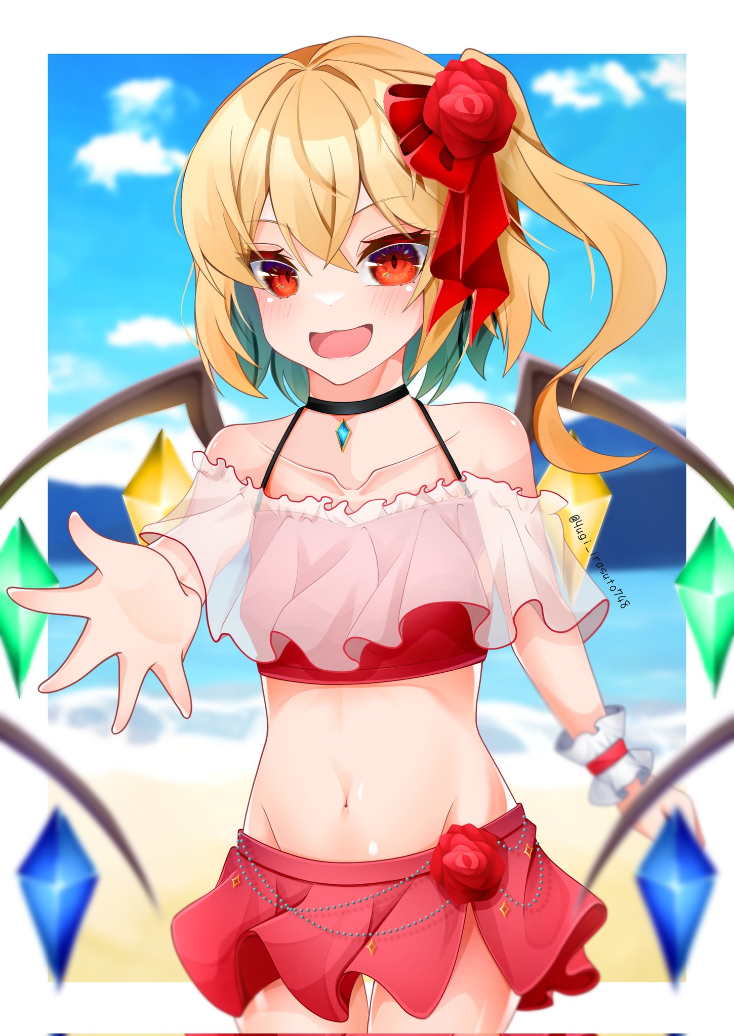 東方プロジェクト　フランドール　水着　美少女　クリアファイル　VY6 東方project 咲夜 水着 美少女 クリアファイル VZ23 東方クリア