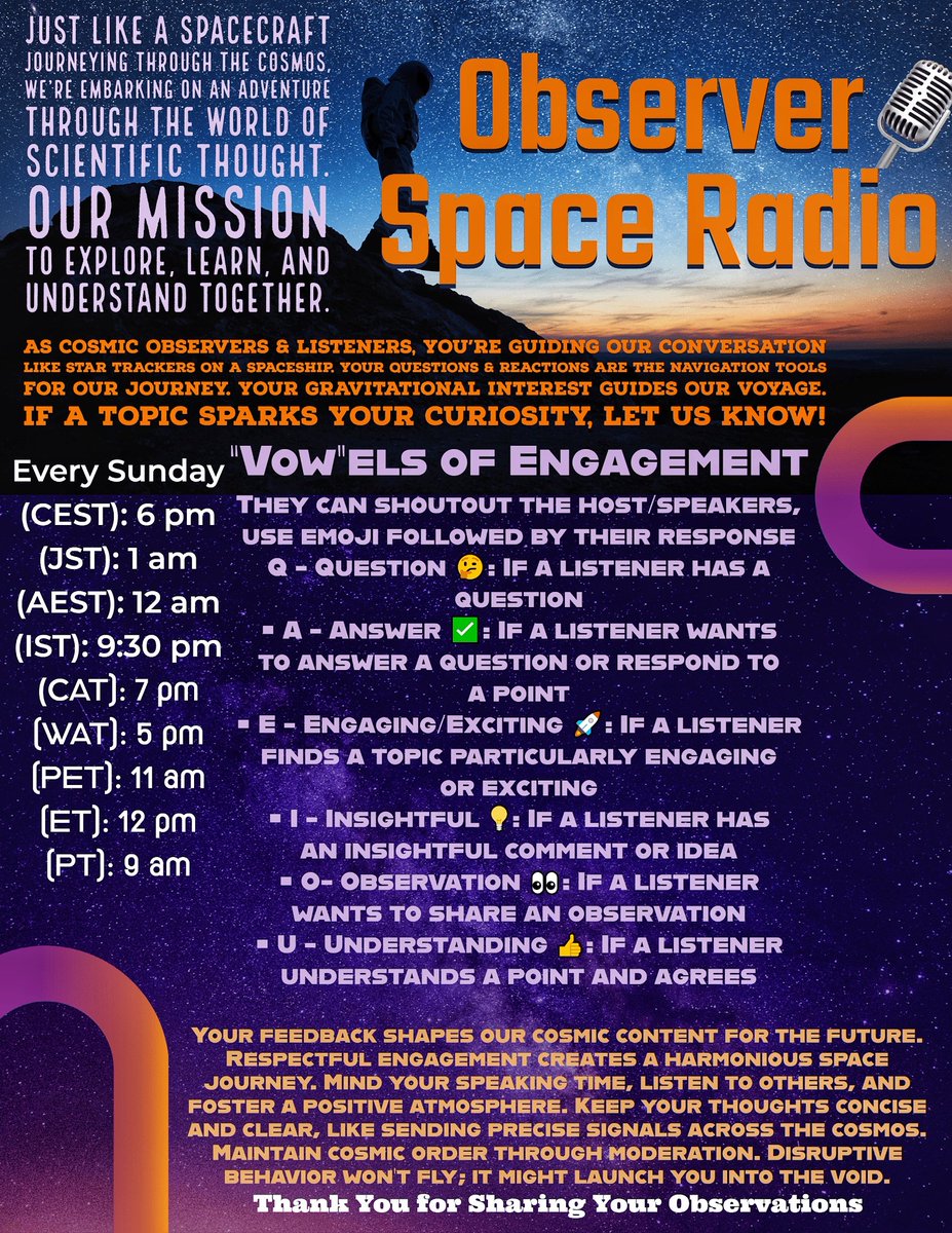 VairagyaSadhana's tweet photo. @rajneeshstwt Come listen to me on Space with #ObserverSpaceRadio
#ObserverFamily will be there to share their observations https://t.co/SofvUvLQ0D