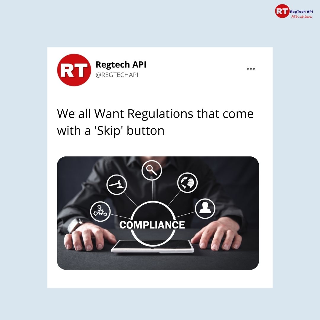 Regtechapi's tweet image. Saturday Smile
Follow us for more such posts.
#DocumentVerificationAPI #VerificationSolutionAPI #Verificationapi #viralpost #bankingapi #fintechapi #apiprovidercompany #PANverificationAPI #DigitalOnboardingAPI #CustomerOnboardingAPI #aadharverificationapi #regtechapi