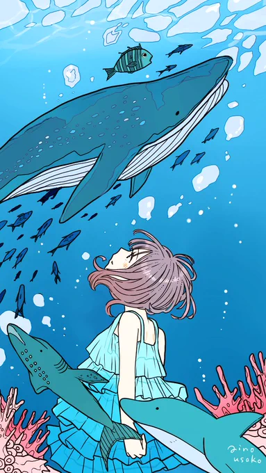 フォロワーさんへ暑中お見舞い申し上げますいつも作品を見ていただき、ありがとうございます!スマホの待ち受けとして利用可能です。よかったらぜひ使ってください 