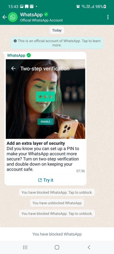 geejay68's tweet photo. Please let me know if anyone has got this message from whatsapp. Is it safe. https://t.co/OfTdvoaVxZ