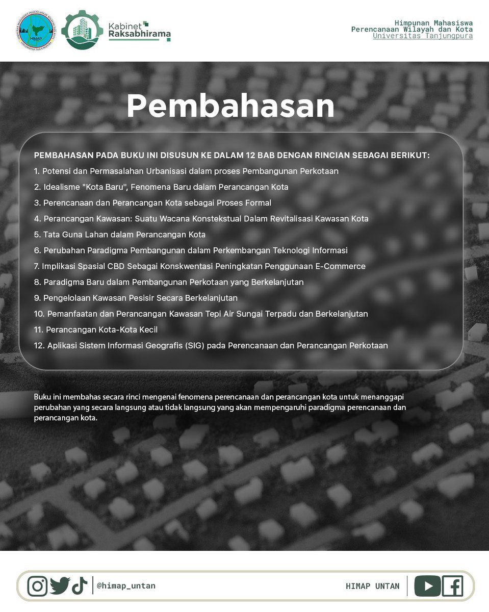 himap_untan's tweet photo. [SENTRALISASI] 

Perkembangan kota yang sedemikian pesat dirasakan bahwa beban daya dukung perkotaan semakin berat karena akumulasi aktivitas yang semakin tinggi di pusat kota mengakibatkan semakin tingginya aksesibilitas serta terasa daya dukung lahan di kota semakin berkurang. https://t.co/YZi9lzrkIq