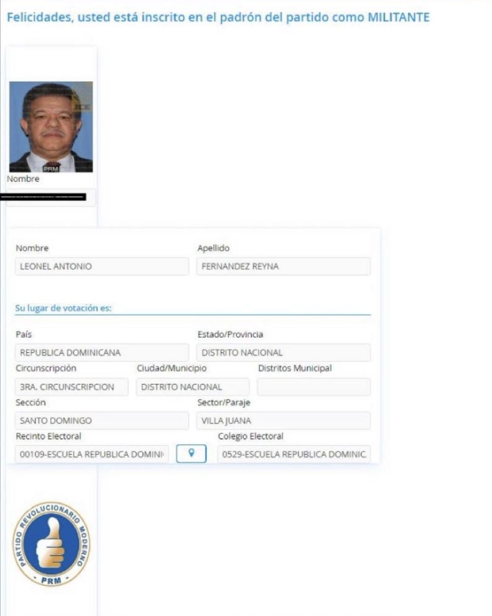 Los niveles de desesperación del <a href="/PRM_Oficial/">PRM</a> han llegado a su tope, se destapan con esto, para desacreditar el vertiginoso ascenso de la <a href="/FPcomunica/">@Fuerza del Pueblo (FP)</a> argumentando que lo que hicieron ellos, lo hicieron otros y así acreditar su defecada como buena y válida. <a href="/LeonelFernandez/">Leonel Fernández</a>
