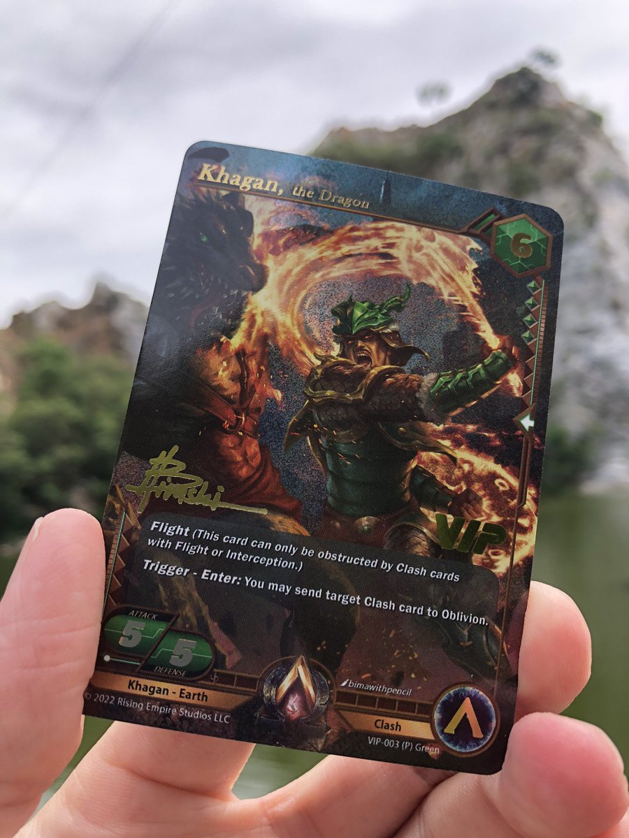 EsteliaUniverse's tweet photo. One of the coolest things that I got from @AlphaClashTCG was a lucky chance to get a #vipcard which is absolutely sick looking, and hoping one day to get it #graded. 😉
#indietcg #tcg #tcgcard #ccg #alphaclashtcg https://t.co/S1i6QR0Z7u