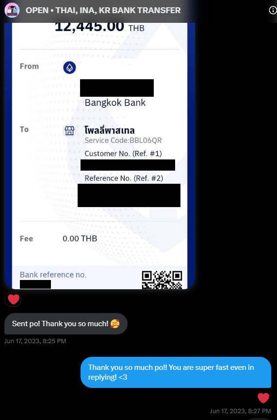 zeraobin's tweet photo. baht, won, rupiah! my trusted all-in-one bank transfer talaga! β‘ thank you so much @thailandmerch2! >< β‘
#tmph_proofs https://t.co/cqEm5I1KKn