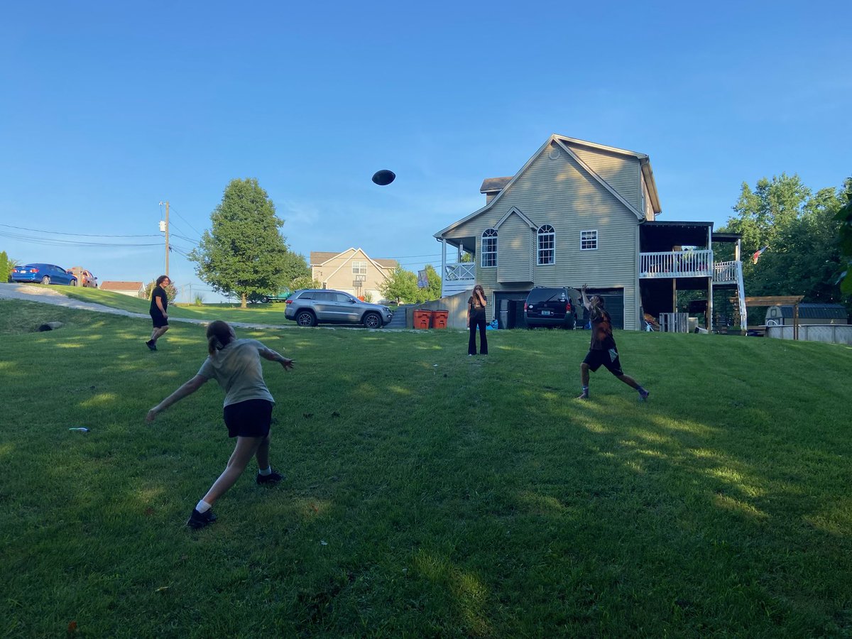 Celebrating our National 2-Star Rating with some food and football at Coach Hall’s house!