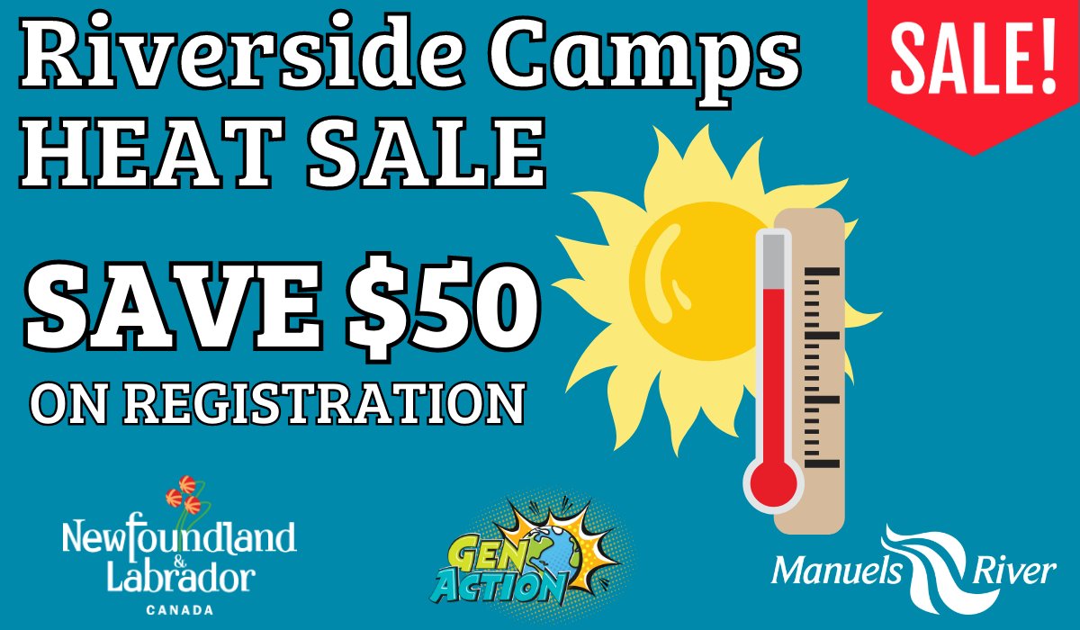 ManuelsRiver's tweet photo. The heat won't stop and neither will we! ☀️
Save $50 on upcoming camp registration for Riverside Nature Camp.
Register Now: https://t.co/QRqKgfoivM https://t.co/9lYwenCBYP