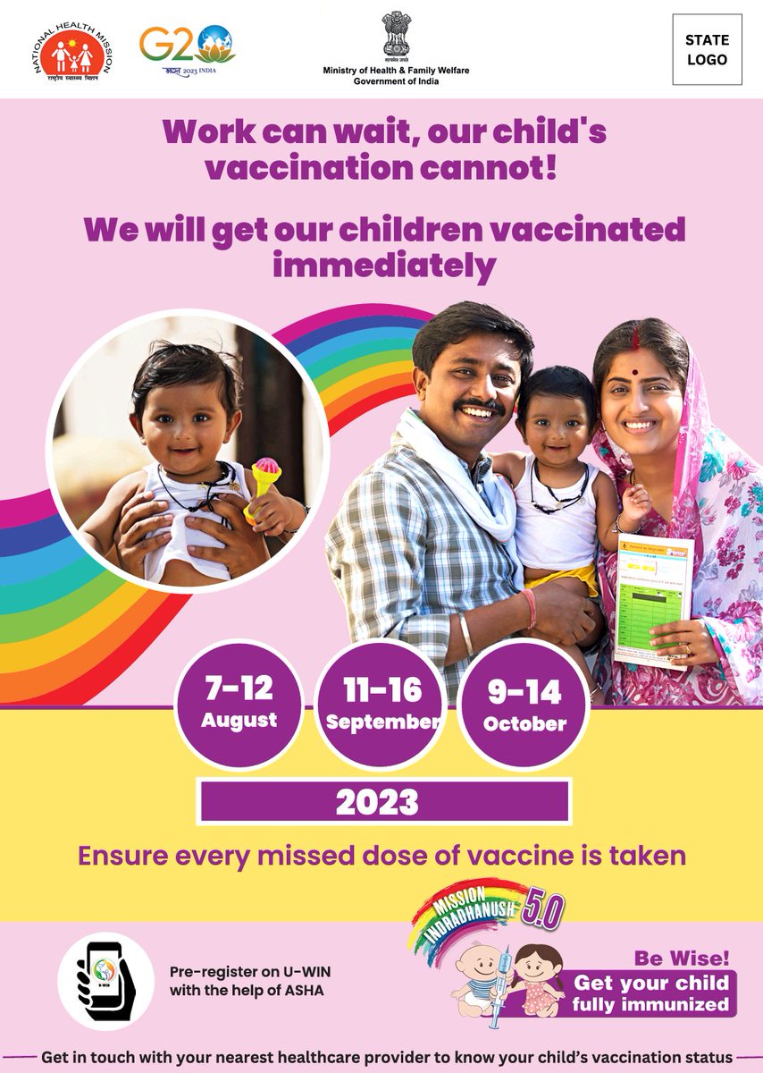 DIPR_Kargil's tweet photo. DHS Kargil is going to launch flagship program of @MoHFW_INDIA Intensified Mission Indradhanuch 5.0 1st Phase from Aug 07-12 like other parts of India, to vaccinate all partially immunized, dropout &amp; left out beneficiaries 0-5 years children's and pregnant women.
@WHO
@dc_Kgl https://t.co/MVt8a8EGvj