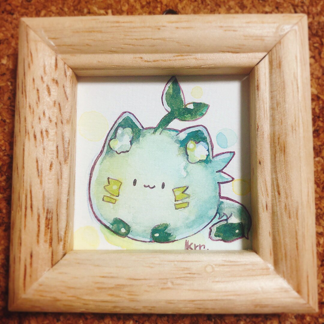 この夏はワカバモチネコを飼ってみよう❕  ※描き忘れましたが、油で揚げて食べれます。味はシソの天ぷらみたいな感じです🍃