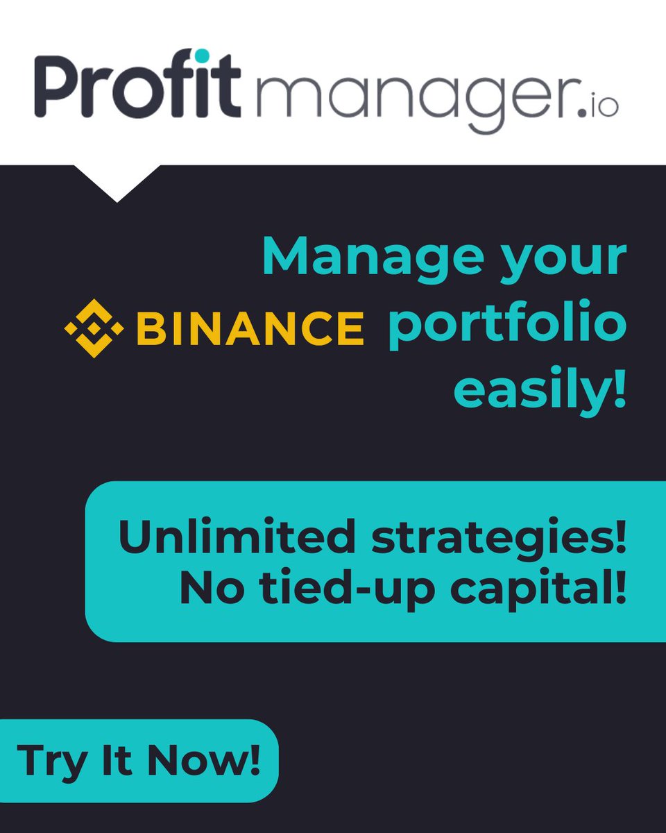 ProfitManagerio's tweet photo. 📊 Simplify your Binance portfolio management with limitless strategies! Dive in now 🚀. Plus, no tied-up capital! 

#Binance #StrategyFreedom #NoCapitalTies 💸 https://t.co/NgDsb0Rwof