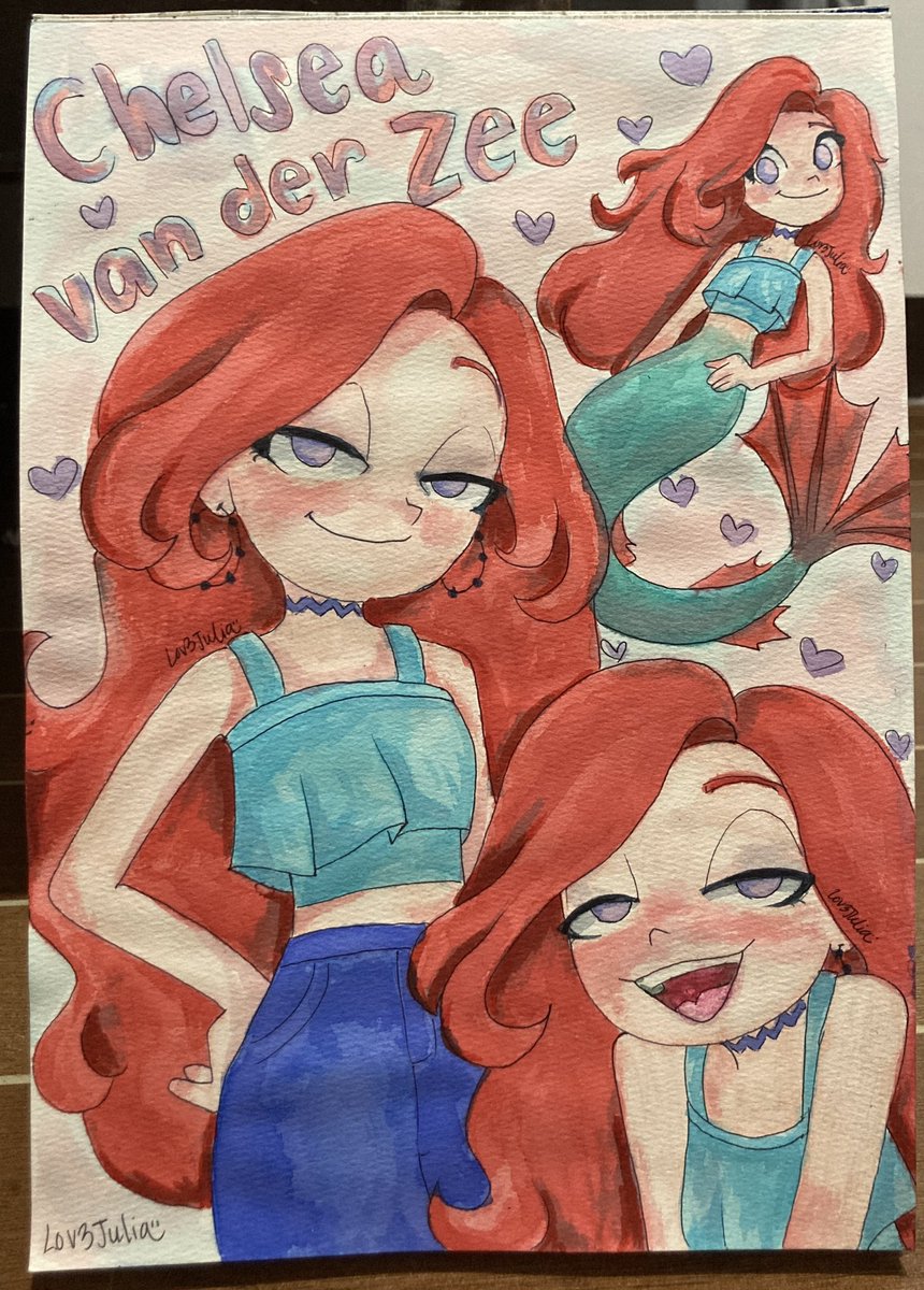 sorry for no welcome home stuff during these days, i am quite busy but i promise that i will draw more wh content, but at the moment, have this watercolour that i made. 🩵
#teenagekraken #chelseavanderzee