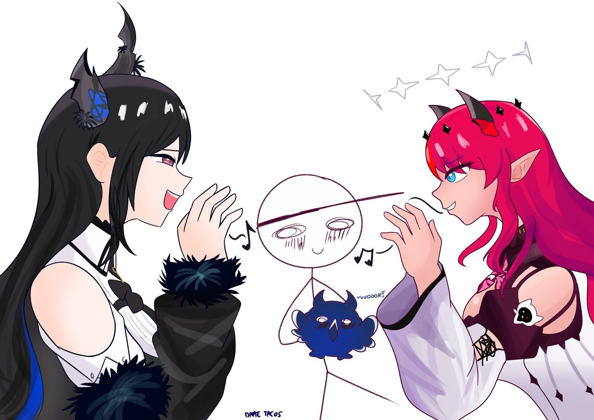 gimmethemtacos's tweet photo. (repost cuz mistake ๐ตโ๐ซ)
Two beautiful sexy horned demons with enchanting voices! My ears can only handle so much!!! (Also would this be a good name for this pairing?) #IRySart #RavenCrafts #NeRySsa https://t.co/YVJRoX0uuh