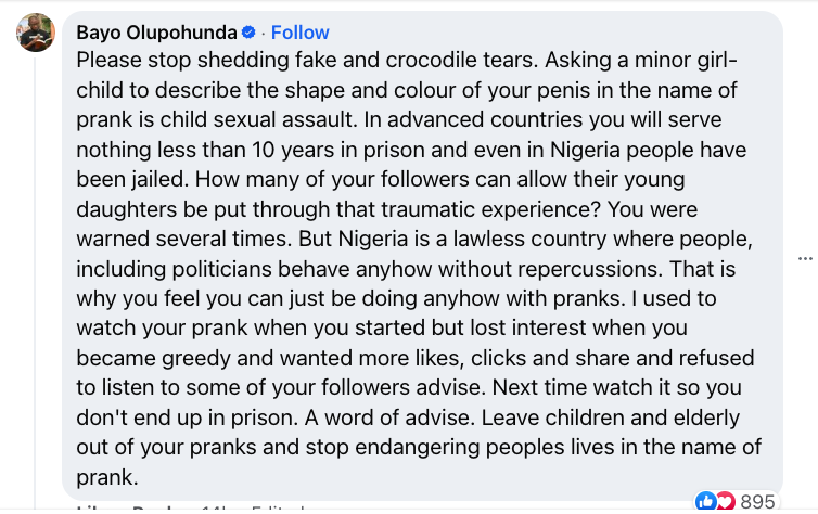 philconews's tweet image. Stop the Crocodile Tears – Fan Responds to Trinityguy’s Tearful Video
facebook.com/profile.php?id…

#iamtrinityguy #trinityguy #minor #philconews
