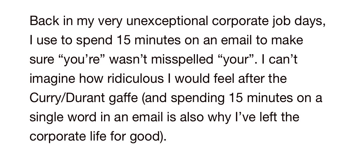 TrungTFan's tweet photo. 🔥 SatPost from @TrungTPhan.  So glad he’s not stuck in a corporate job obsessing over grammar like “you’re” or “your” or “used” or “use”! https://t.co/vMADeLny7N