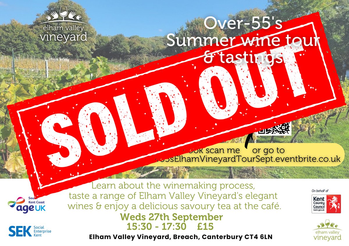 Our summer wine tour on 27 September is SOLD OUT! Keep an eye out for details of future events 🤩