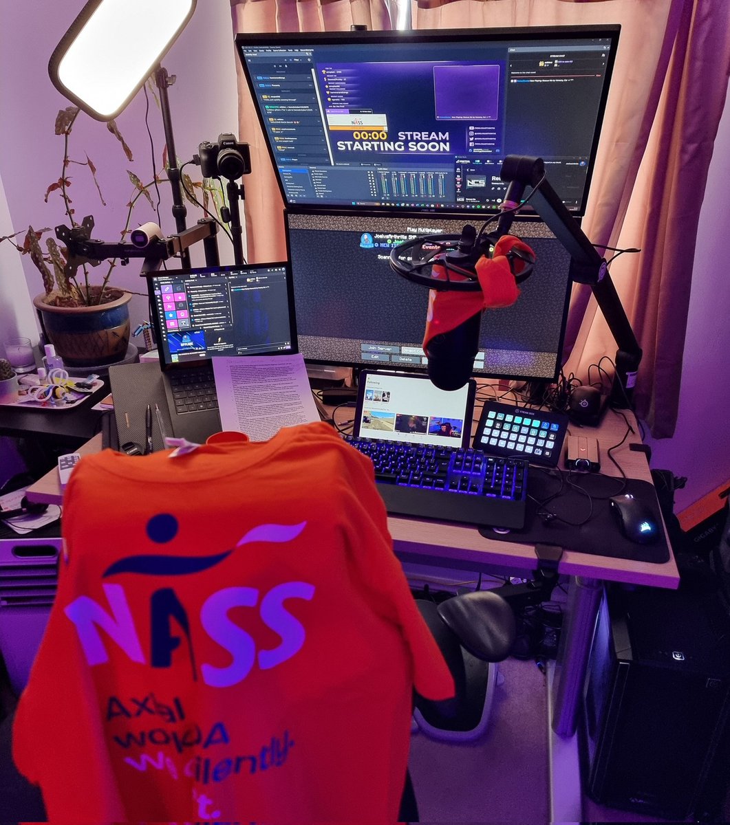 joelvsarthritis's tweet photo. 🧡 Show time! 🧡 Prep done, scripts written, tech tested - WE ARE LIVE for the next 10 HOURS 🫣 #GamingforNASS to raise awareness of #AxialSpA. Until 10pm BST, watch here: https://t.co/fsDY4oOvQG https://t.co/HIIl9n177i