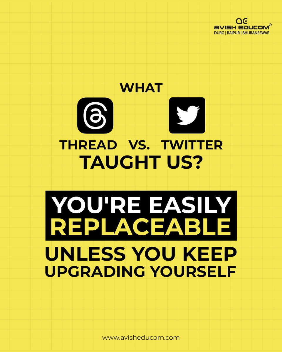 Adding to your skills is the only way to sustain! 🤖💪

#twitter #thread #knowledge #skill #college #student #explore #explorepage #bhfyp #demand #upskill #bhilai #durg #viral #music #trendingreels #reelsinstagram #instagram #pictureoftheday #follow #trend #foryou #instalike
