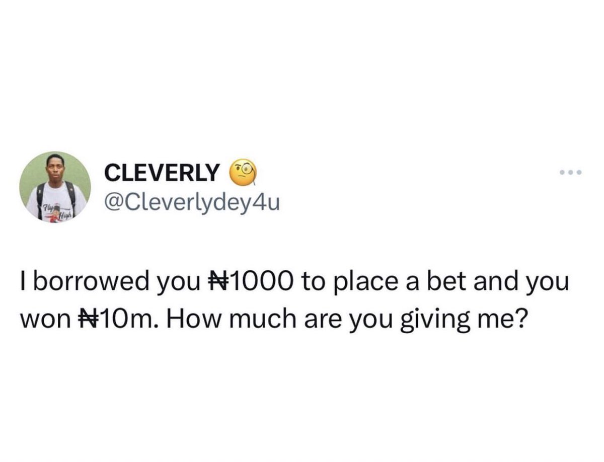 Gistloversblog1's tweet photo. How much will you give the person that borrowed you 1k to win 10m? https://t.co/nGlhI1ztjJ
