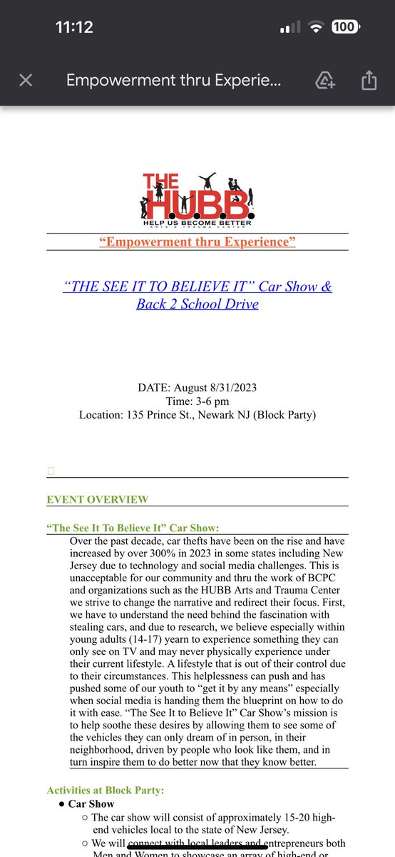 SupaEars's tweet photo. @ElonMuskAOC Elon. Im organizing a car show/ back 2 school drive for the youth in our communities and looking for partners, donators and people with nice vehicles who would like showcasing them for a few hours.. the event is being held 8/31/2023. Would love your help. https://t.co/8rHNDv6hOE