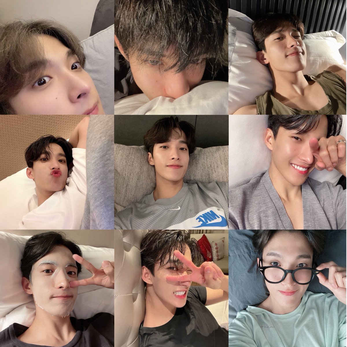 KyeomsBaekery's tweet photo. The genre is dokyeom’s bed selca https://t.co/Y3iI1cIJf2