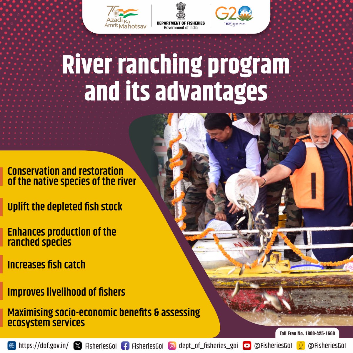 jajpurfish2023's tweet photo. Why River Ranching? and Advantages of River Ranching

- Jajpur , Baitarani River Ranching activity

@dm_jajpur @CMO_Odisha @IPR_Odisha @mopr_goi @CMO_Odisha @farddept @OdishaFisheries https://t.co/mmA6toePXQ