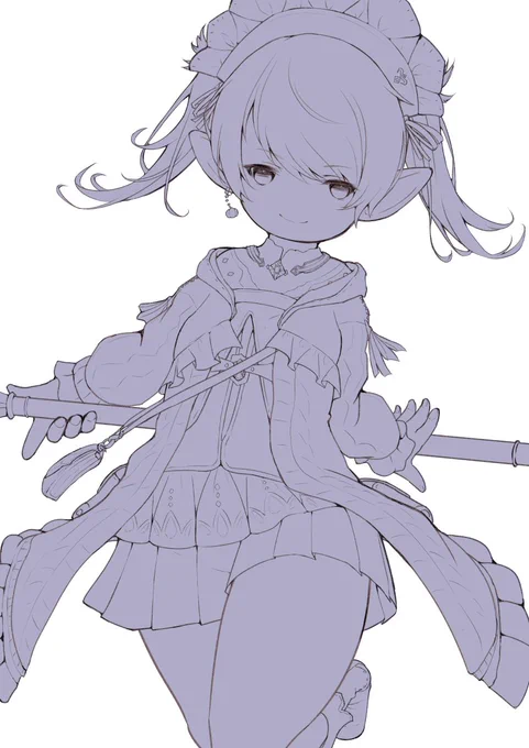 進捗線画まで