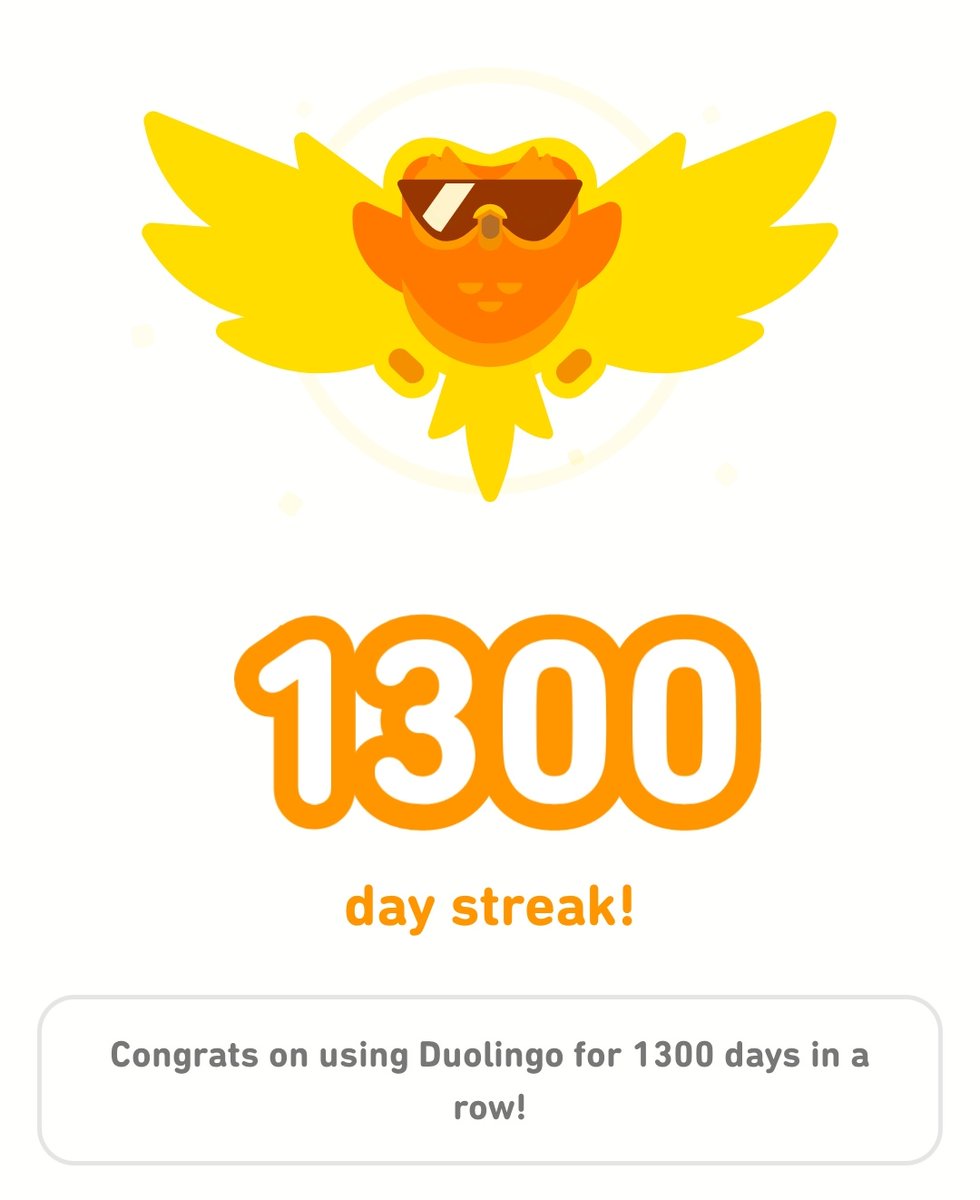 Недавно был пройден очередной рубеж в Дуолинго. 🤞🏻