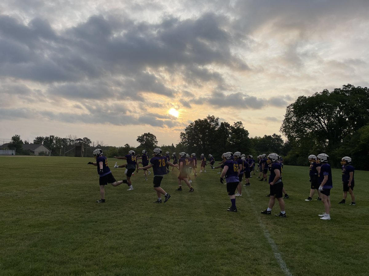 Saturday Sunrise practice followed by pancake breakfast. A huge thank you goes out Jessica Zablocki, Nikki Klemme, Kristal Klemme, &amp; the Z-squad (Zoey, Zara, Zola) for organizing &amp; executing breakfast for the team. Week 1 of football is in the books! #FAMILY