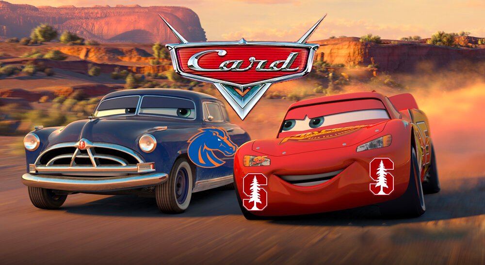 Stanford getting forcibly separated from the Conference of Champions, and then languishing with "truckstop" teams for a few seasons, but learning new values of humility, friendship, and some neat tricks on the field and emerging stronger than ever is literally the plot of Cars.
