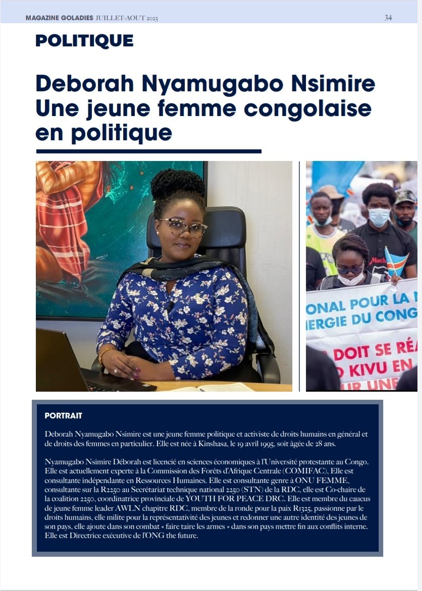 DNyamugabo's tweet photo. Depuis 2017 j'ai commencé ma carrière politique en brigands plusieurs postes au @PNEC_RDC dont j'en suis fier de mon parcours au sein de ce parti 👏,merci au président @MichelMwika pour la confiance.

Vous pouvez lire mon interview 
https://t.co/HIsMZtjrpC https://t.co/Om8pu9YgJp