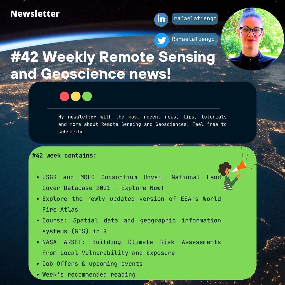 📢 My #42 newsletter is out! 📰 Check some news about #RemoteSensing and #Geoscience on the link below! 🌍🛰️ 🔗 rafaelatiengo.substack.com/p/42-weekly-re… @USGS @esa @NASA @NASAARSET @flasmendes @LadiesOfLandsat @BzGEO
