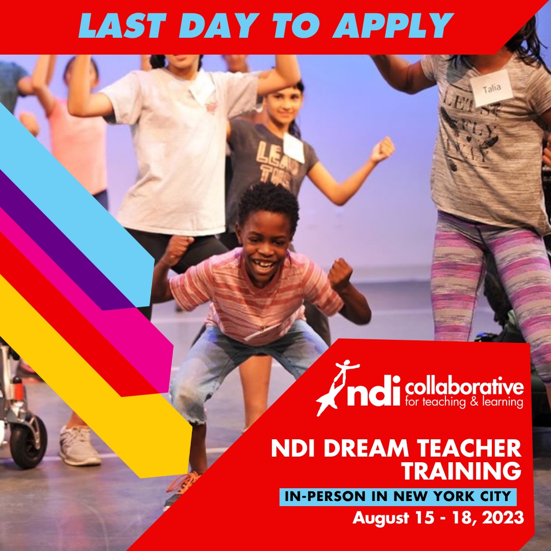 Today is the LAST DAY to apply for our NDI DREAM Teacher Training! ⁠ Participants will get a hands-on introduction to NDI’s teaching techniques for working with children with disabilities ⁠ Learn more by clicking link below:⁠ nationaldance.org/ndi-collaborat…