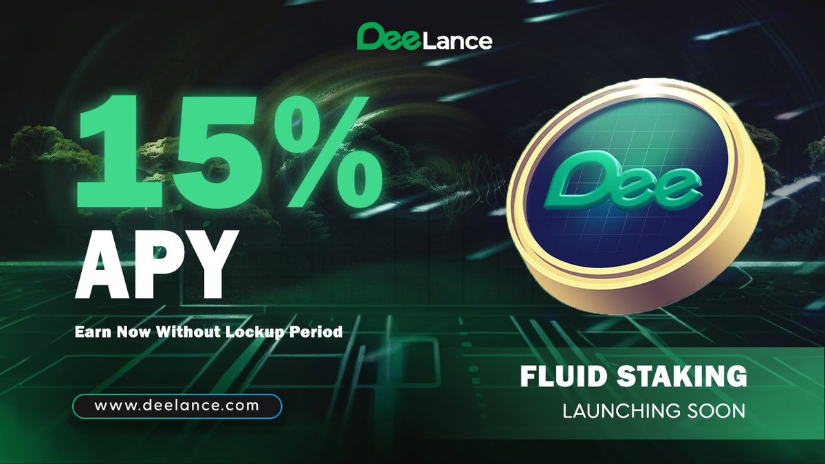 deelance_com's tweet photo. Exciting news DeeLancers! 🌊👨‍💻

Fluid staking is just around the corner! 

Earn 15% APY with absolutely NO lockup period! 💸 

Don't miss out on this opportunity to maximize your staking rewards! Stay Tuned for more updates 💰🚀📈

 #FluidStaking #Crypto #Ethereum #APY15% $DLANCE https://t.co/udhPEoyRbz