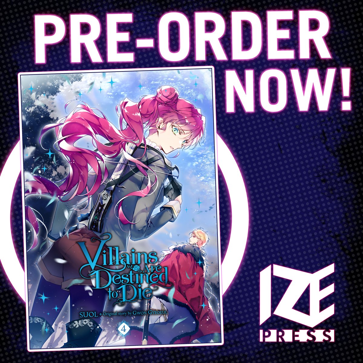 Less than three weeks until Villains Are Destined to Die, Vol. 4 hits the shelves!

Be sure to pre-order your copy before it sells out at your local bookstores!

👉 buff.ly/3DvUePP 🏃💨