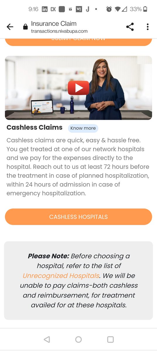 RadNum9's tweet photo. Hi @Niva_Bupa, you say contact us 72 hrs before cashless hospitalization but no way to reach you.
1. Your call center doesn't allow to get to actual agent
2. Your email says we have moved to insta assist service but does not cover pre auth topics
3. No self-serve way to pre-auth https://t.co/K8Pfncgzgx