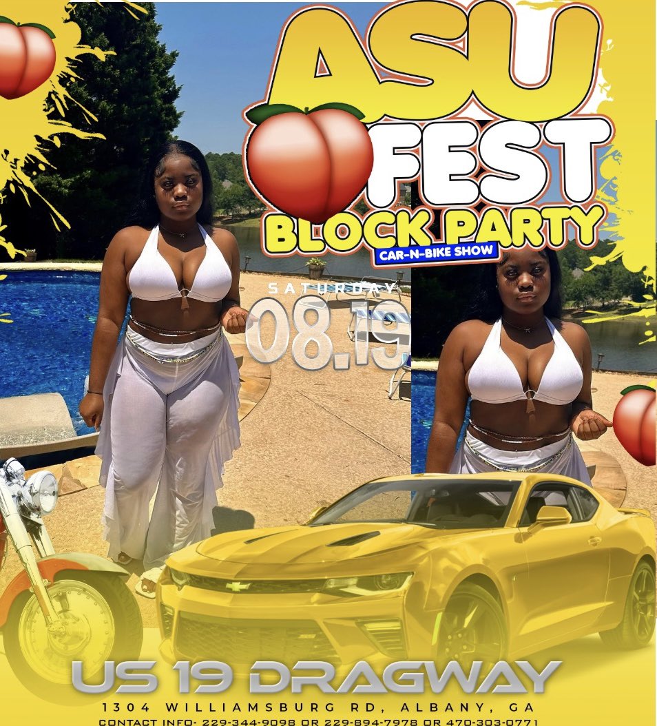 WE OUTSIDE !! 

ASU 🍑 Fest Block Party 

Saturday x August 19th

Greek Stroll off 💨

Tickets available on the WELTP App weltp.com/event/peach

#Asu27 #Asu26 #Asu25 #Asu24

@lblockasu
<a href="/Moneymagicpromo/">MoneyMagic Promotions</a>