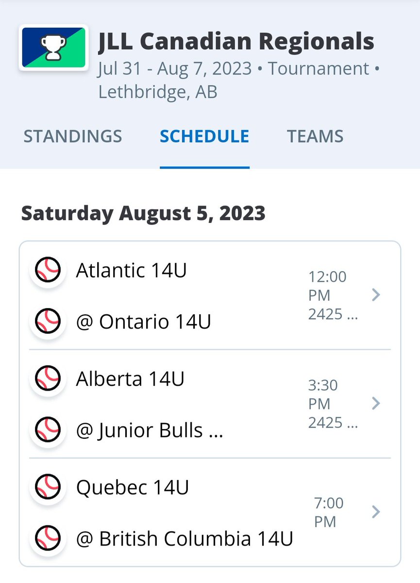 JrLLCanadians's tweet photo. Mark your calendars!

We have three games left before the semi-finals for the 2023 JLLCC here at Spitz Stadium!

https://t.co/1c8XfCe0N3

#JuniorLittleLeague #BaseballSeason #LethbridgeSports #YQL #LittleLeague https://t.co/uEg6PegrSw