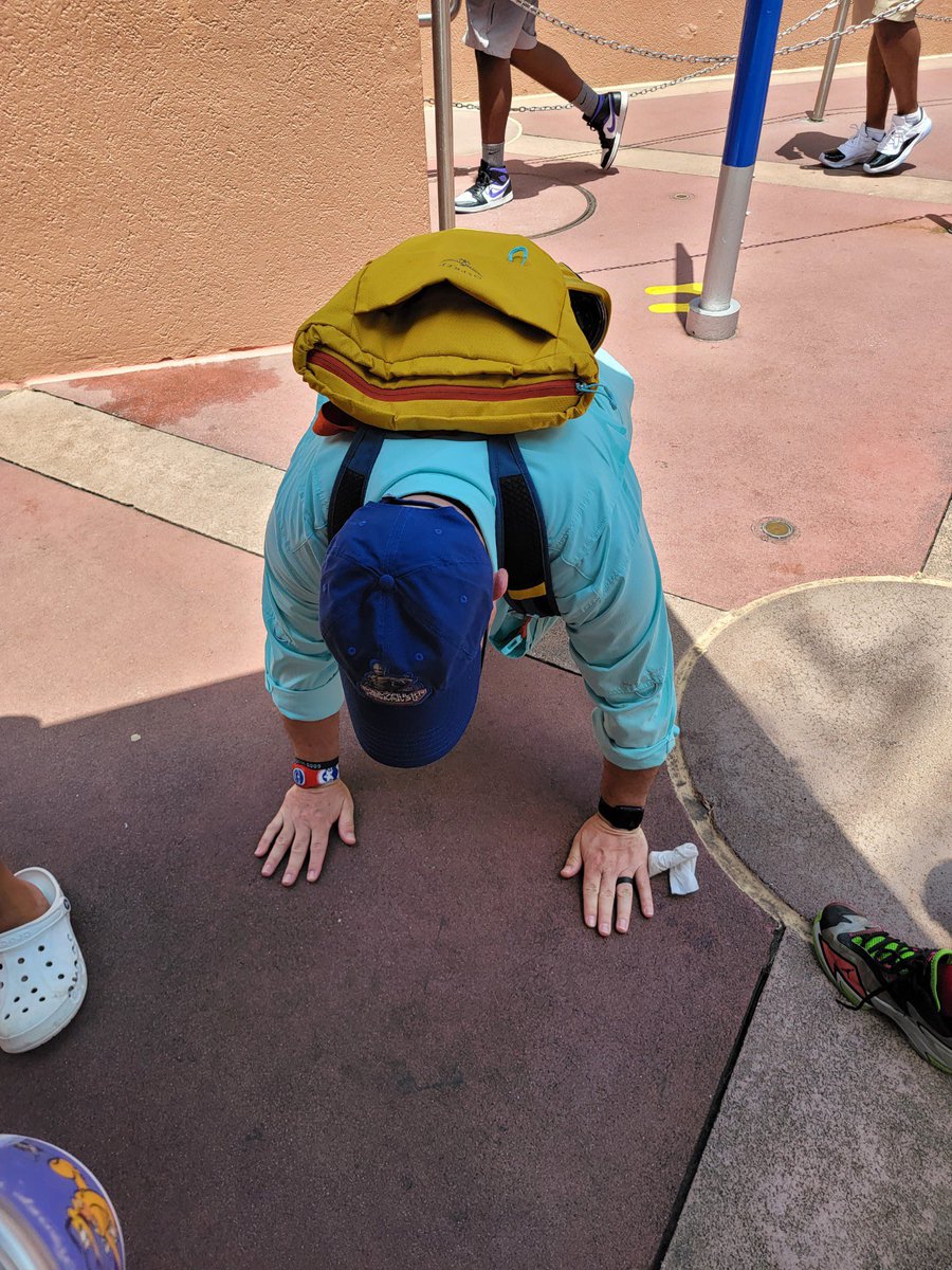 Kids &amp; I had a great time…mini (back to school) vacay in Orlando, then WDW Hollywood Studios. 

#YESDay…note push-ups in stifling hot day while waiting in line, Too fun!!!!

Today, wife are headed to Epcot today to celebrate our Anniversary…Blessed husband and father!!!