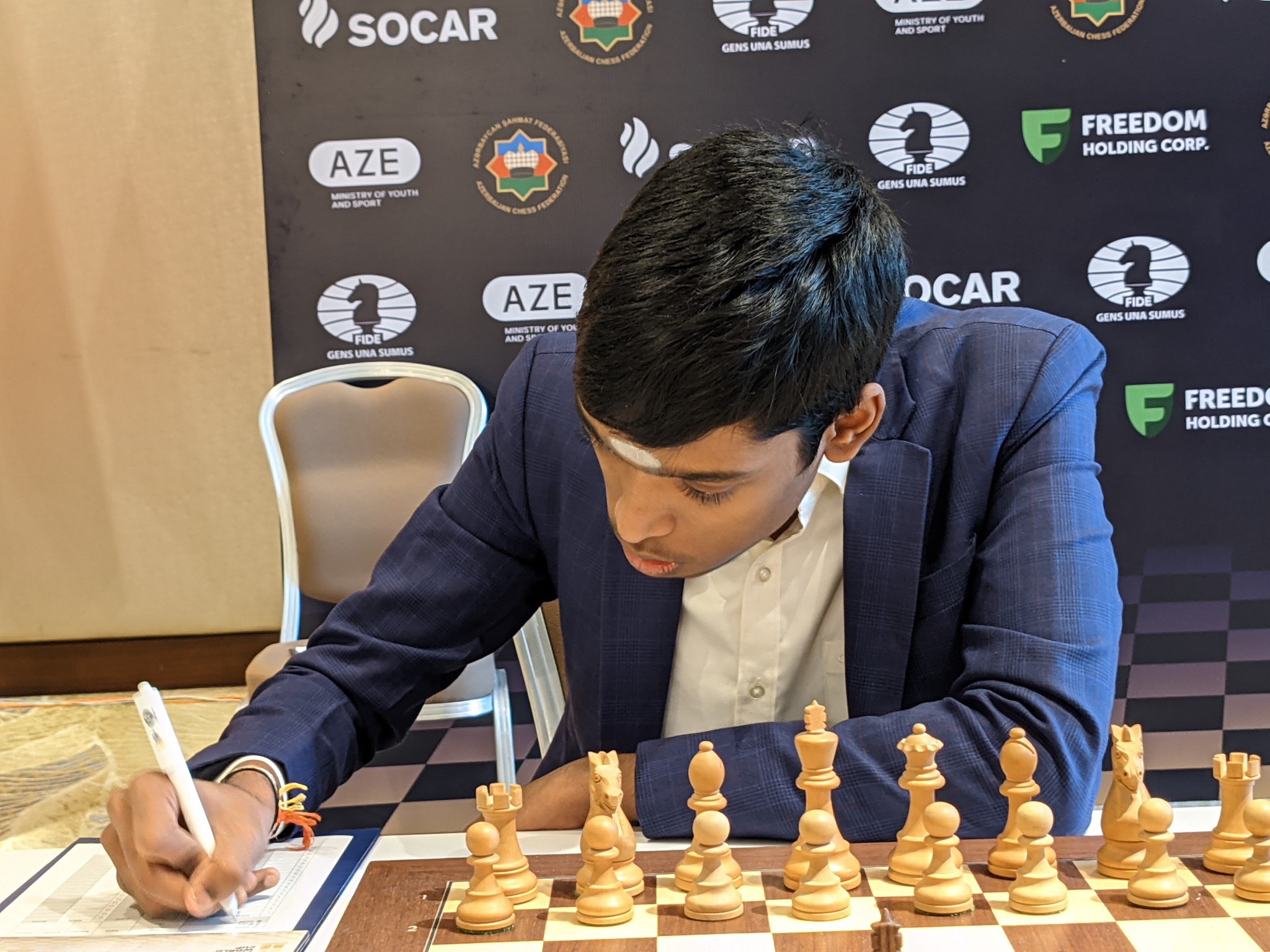 ChessBase India on X: Rameshbabu Praggnanandhaa scores a powerful win over  David Navara in the #FIDEWorldCup Round 3.1! Pragg now has a live rating of  2714.6 right now, climbing up to World