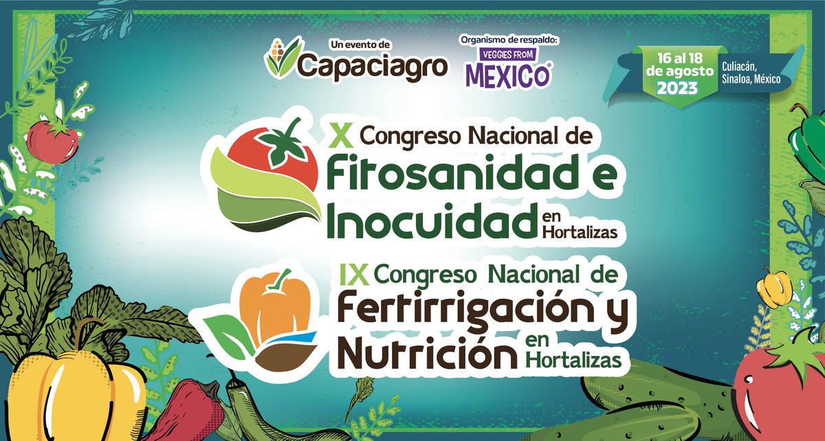 @Capaciagro presentará sus congresos de #Fitosanidad y Nutrición en #Hortalizas en Culiacán. Se contará con la asistencia de expertos del sector hortícola del noroeste y de otras entidades de México. 👨🏻‍🌾👩🏻‍🌾🔍🌱🍅 📝 Haz tu registro en: fitosanidad.com/registrate/