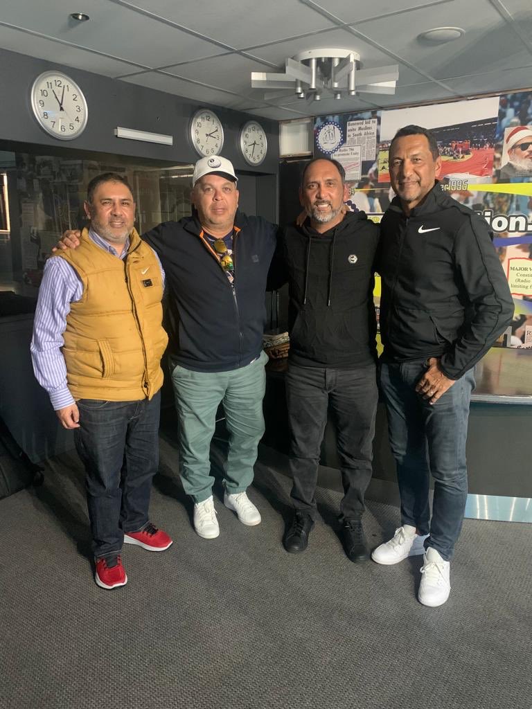 ashrafallie2918's tweet photo. @radio786online The #LegendsShow
@VincentBarnes60 & #ShukriConrad key figures in the development of despite Vincent stepping downโฆleft a legacy & remains a call or text away to support our coach.
@ProteasMenCSA ๐๐ฟ๐ฆโค๏ธ With hosts Nezaam Luddy left of pic & Noor Luddy. https://t.co/xo7Y4tficD