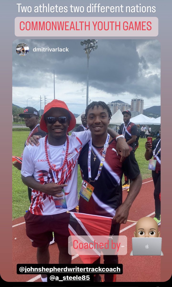 Nice to have two guys selected for Commonwealth Youth Games … from both sides of the Atlantic. D’Mitri England and Andrew Trinidad. Both have jumped over 7.30m…. Good luck to all