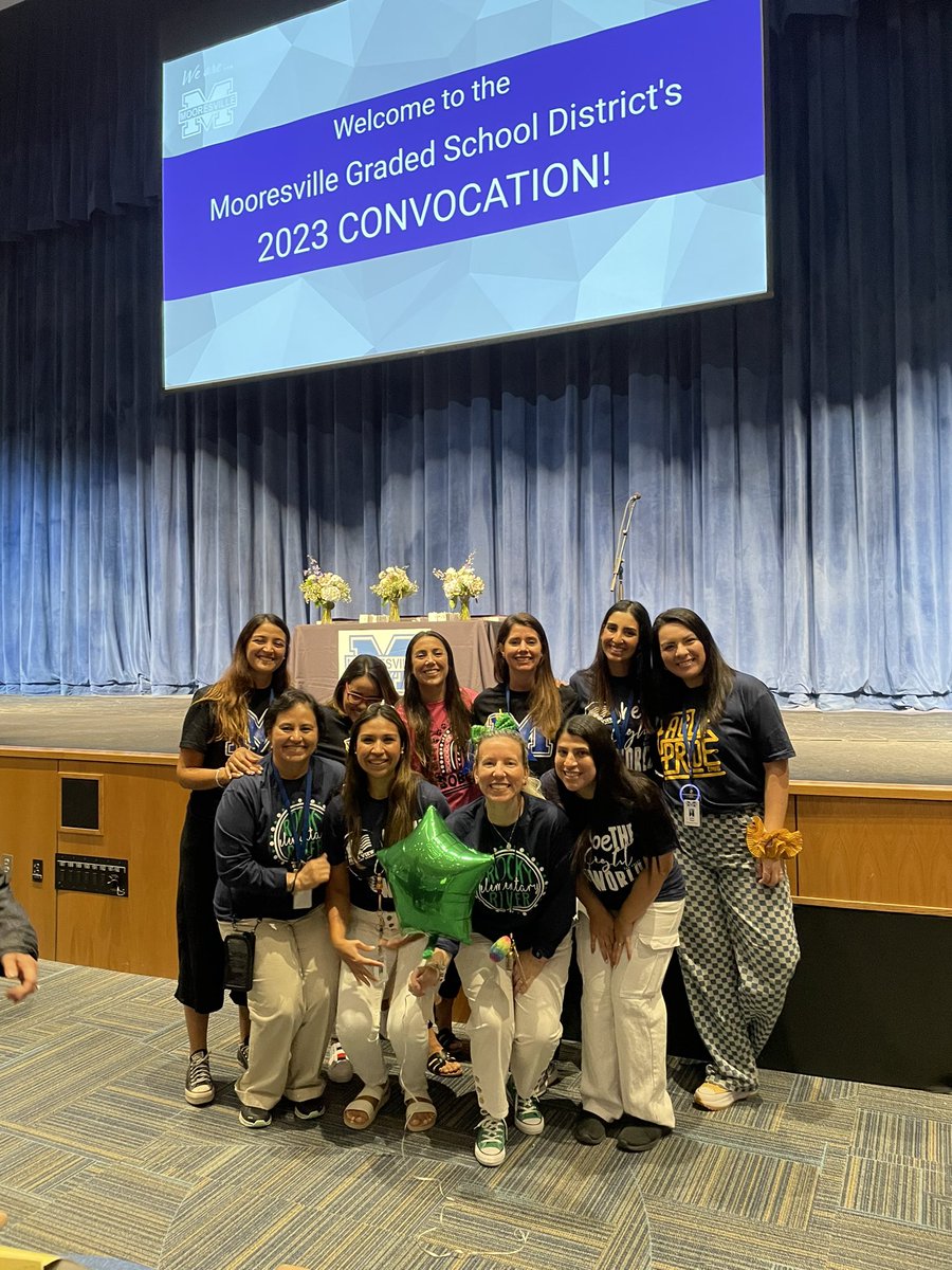 tamybravou's tweet photo. Year three in the best District. Great Convocation at @MGSDschools, having so much and getting inspiration to be a better teacher and give my best to my students. My amazing DI team, my Mooresville girls!! Vamos con todo chicas!! 💪🏼 We are the best!! 🤩📚✏️❤️@ParticipateLrng ❤️ https://t.co/Y0aCelijIJ