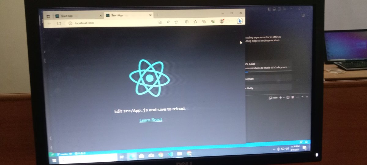 hubali_'s tweet image. Today, we began using React.js, a strong JavaScript tool for making interactive things on websites. We also Installed in Our Pc Node.js.
@salahkhawaja
@wardahn00r
@xWavepk
#Pakistan
#SindhKhairpur
#Frontend_web_Development